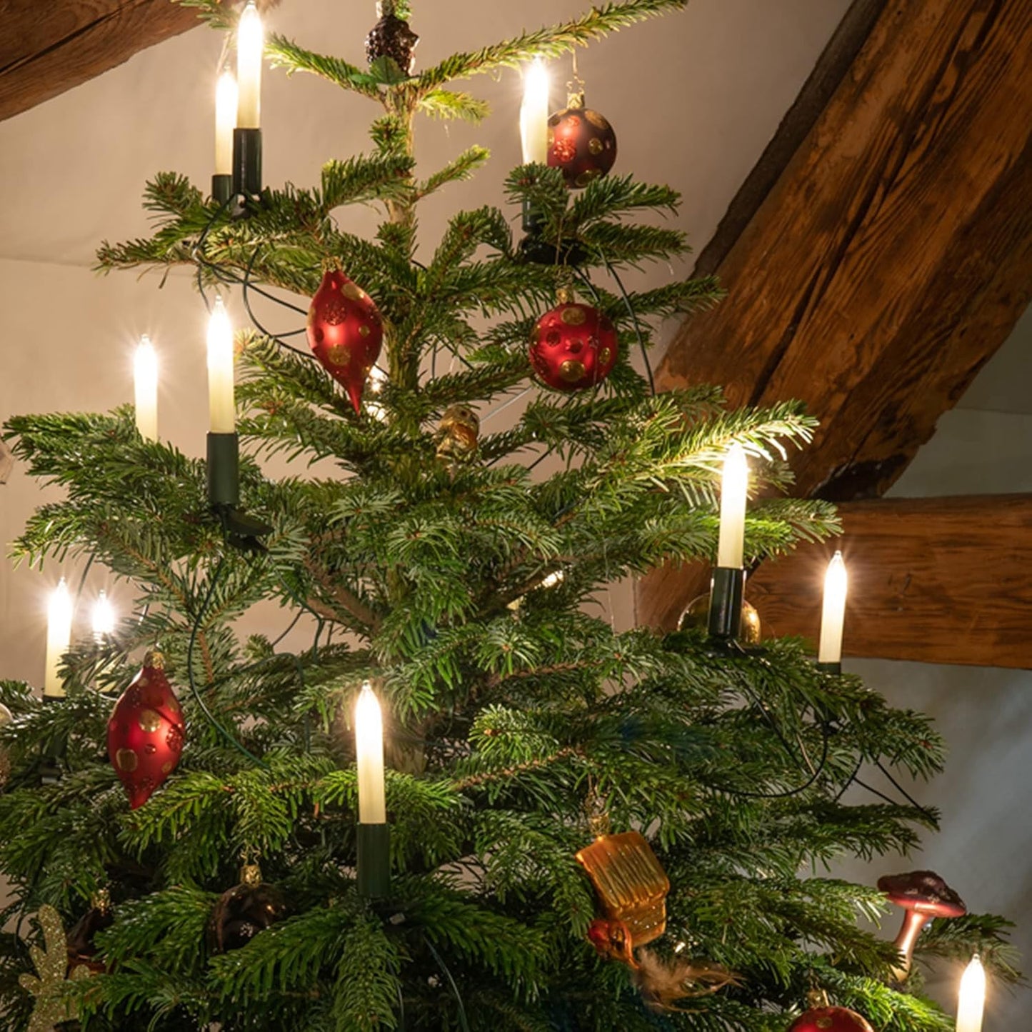 Christbaumbeleuchtung, 15 LED / 9,8m beleuchtet, Ohne Flackereffekt