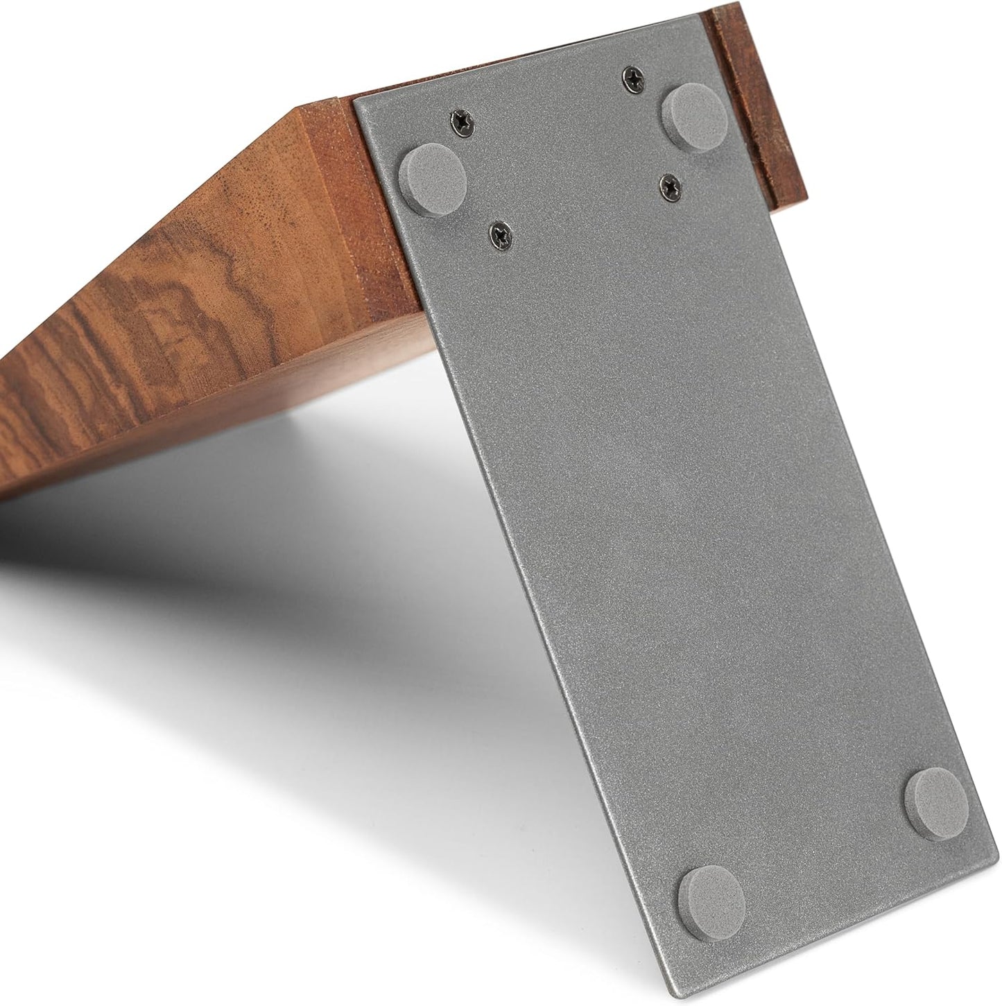 Walnuss-Buchstützen mit Metallbasis