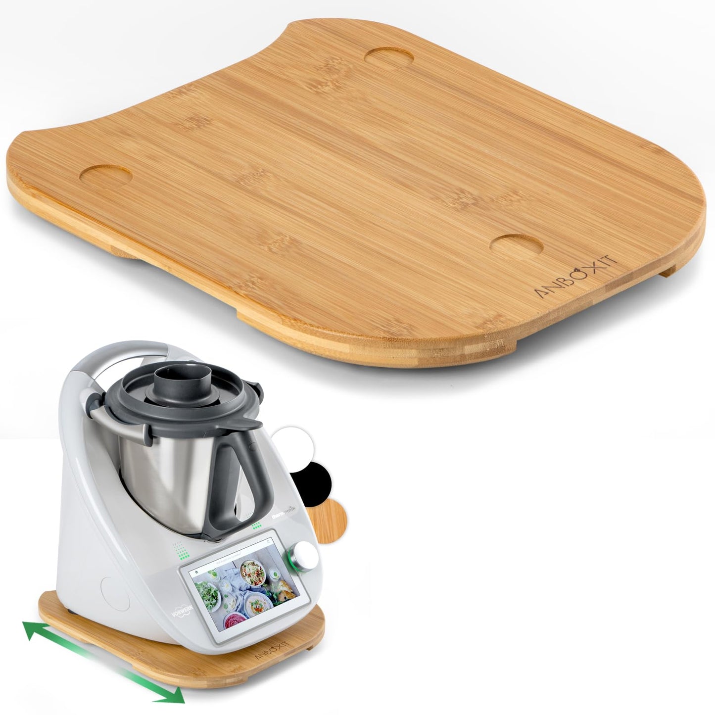 Gleitbrett für Thermomix TM6/TM5 mit Rollen, Bambus