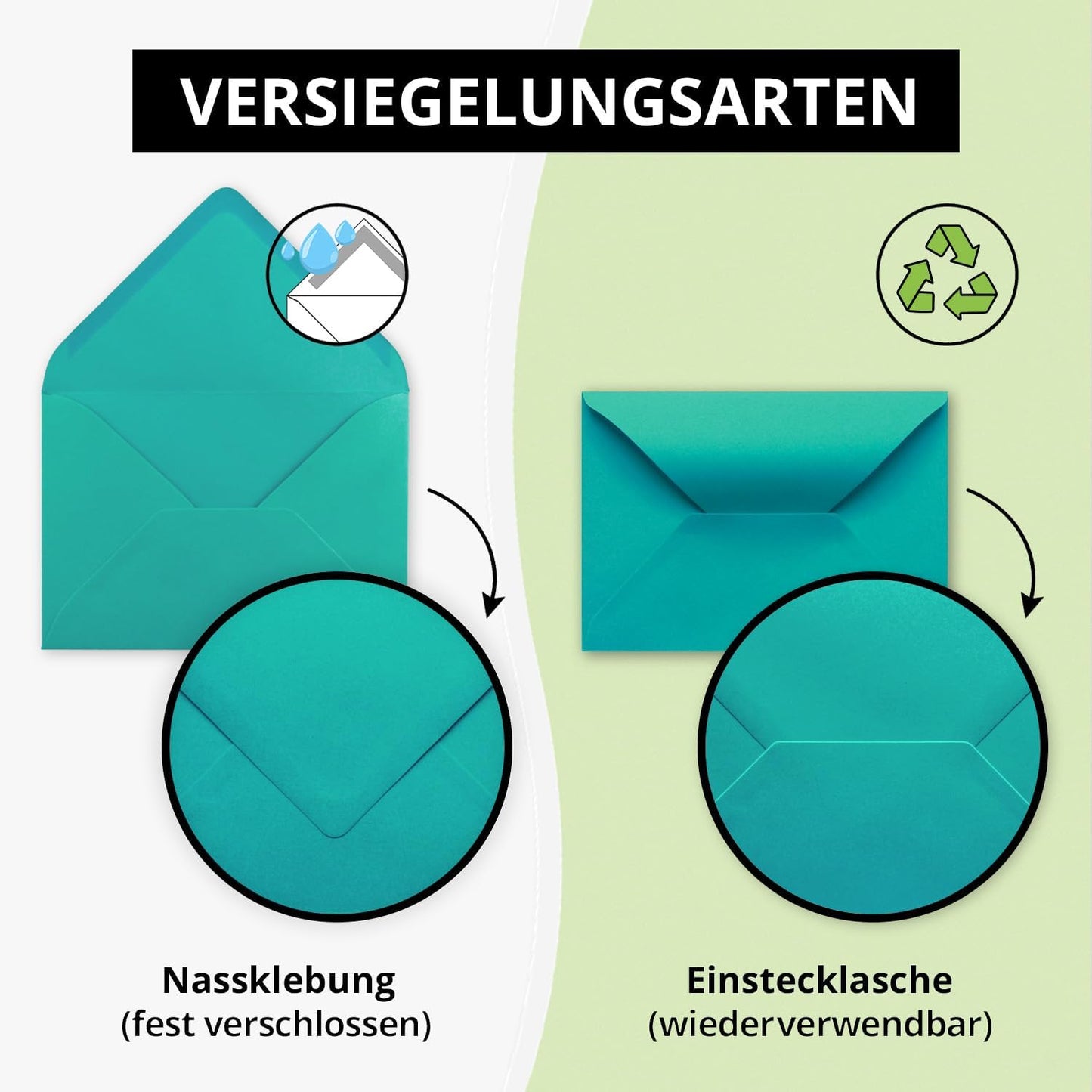 Briefumschläge DIN C6 (150 Stück), 150 Umschläge 57-Pazifikblau