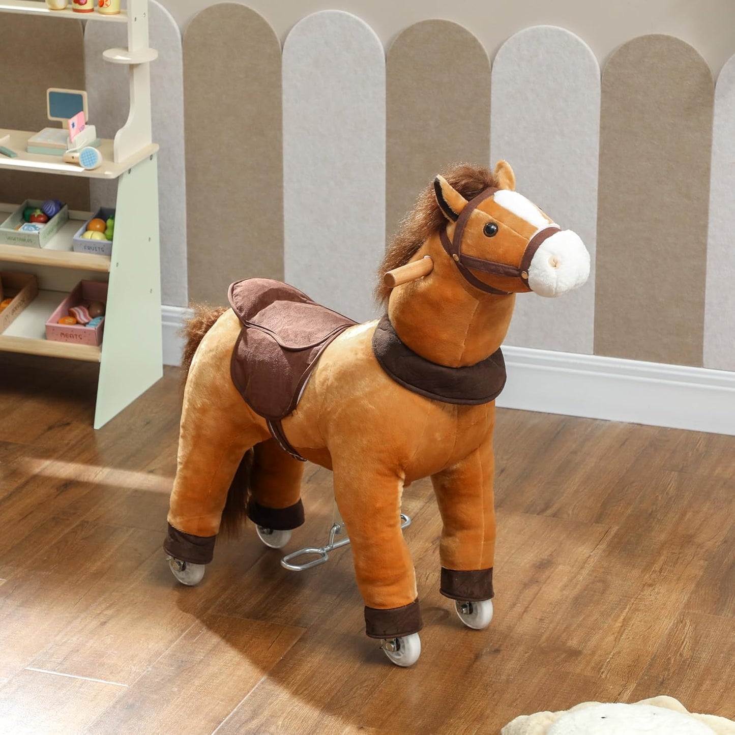 Reitpferd PP-Baumwolle, Polyester Kaffee-Braun
