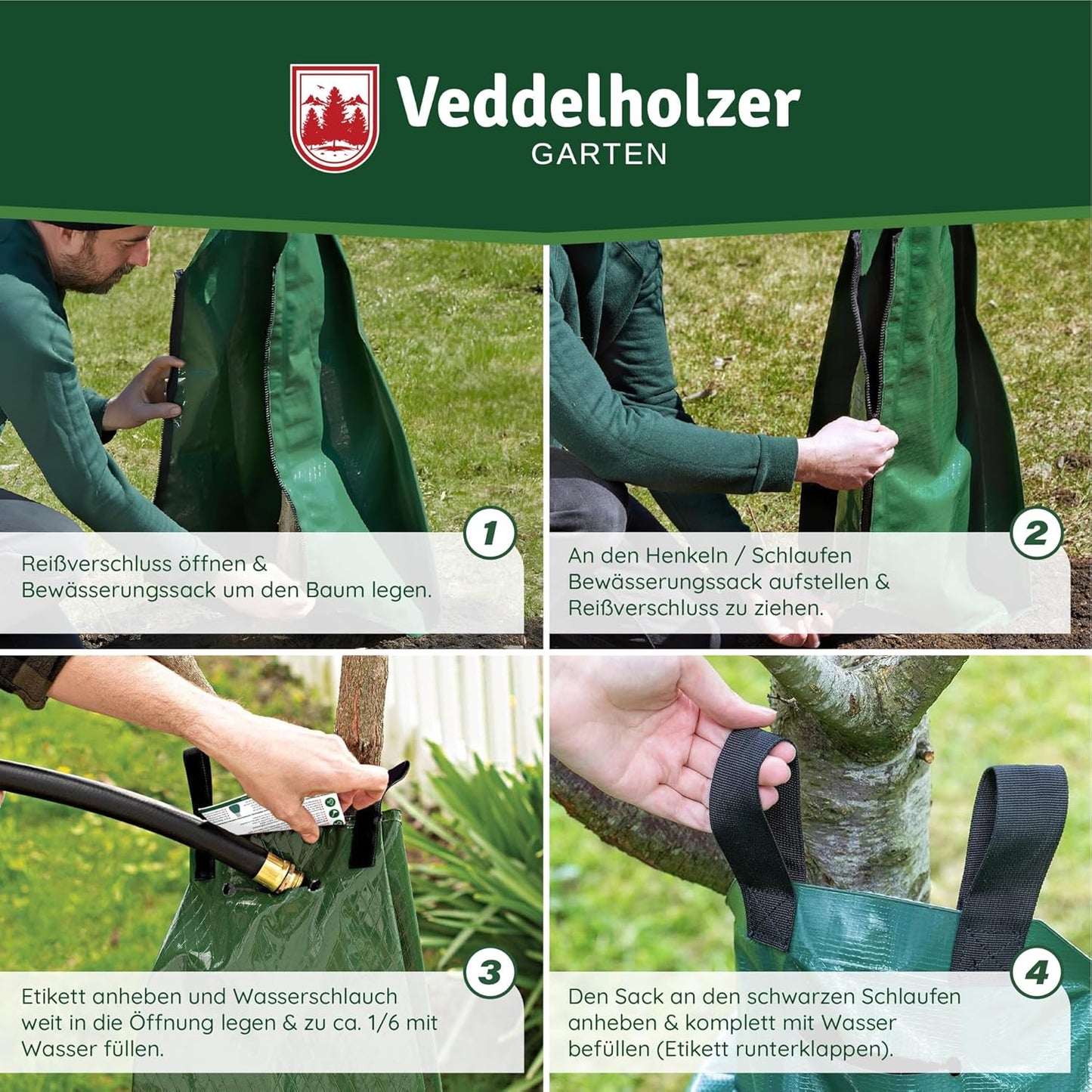 Baumbewässerungssack-Set, 12 x 75 Liter
