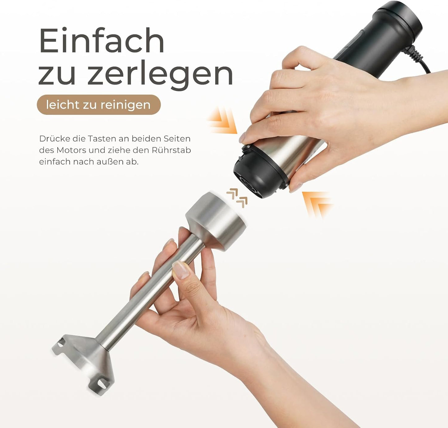 Stabmixer-Set, Silberfarben
