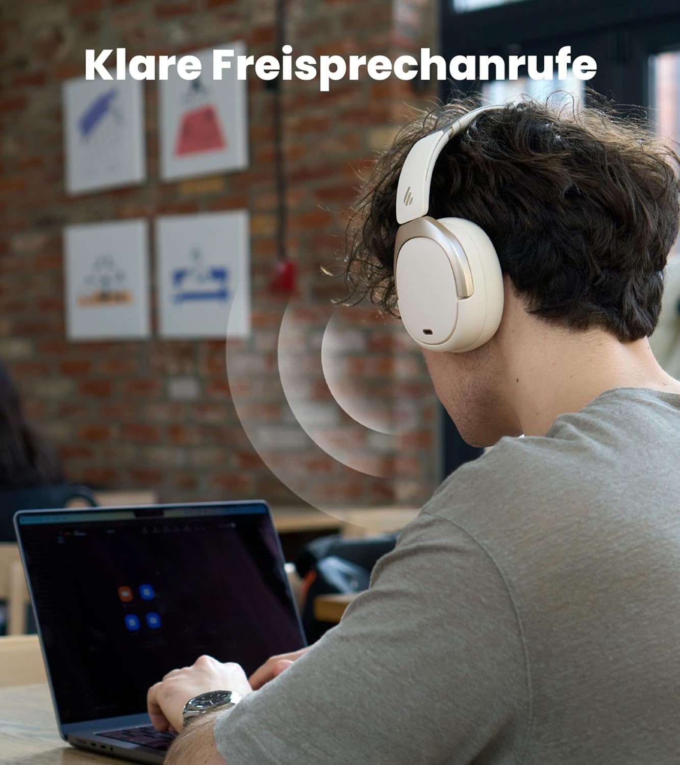 Faltbare Over-Ear-Kopfhörer W80 mit ANC und LDAC, W80 Elfenbein