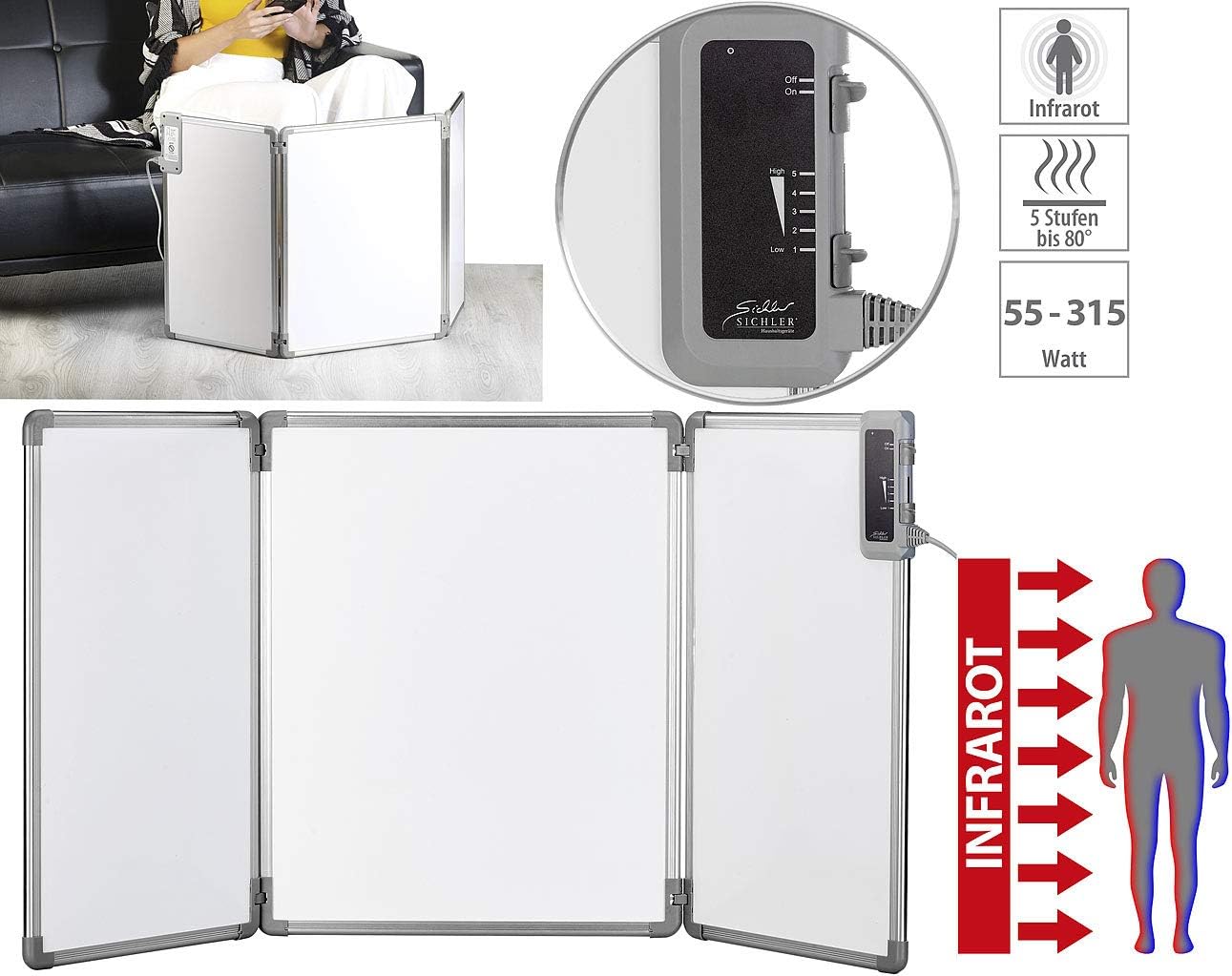 Faltbares Infrarot-Heizpanel