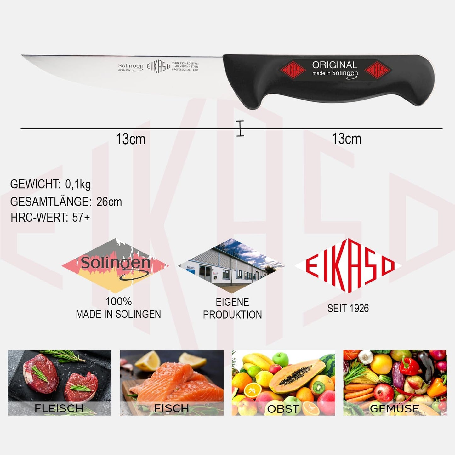 Metzgermesser Set, 2 Teilig Ausbeinmesser/Stechmesser Schwarz