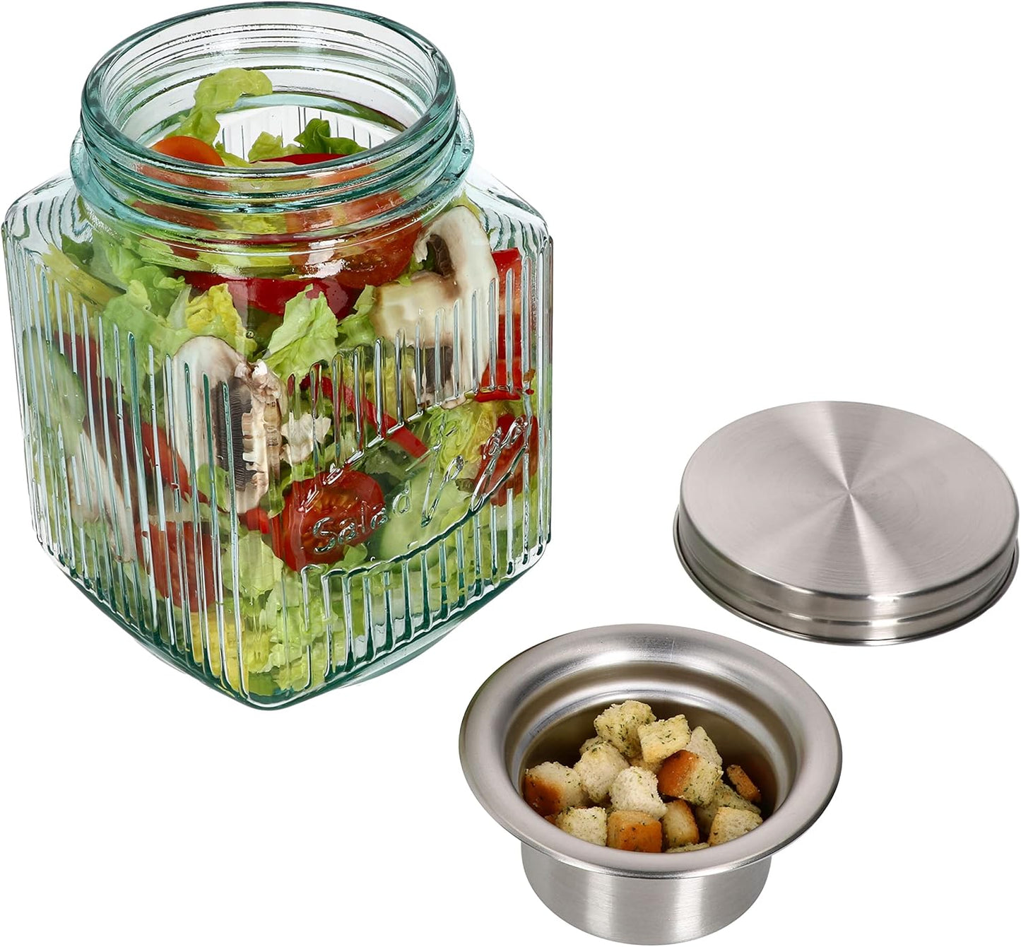 2-teiliges Salat to Go Vorratsglas-Set
