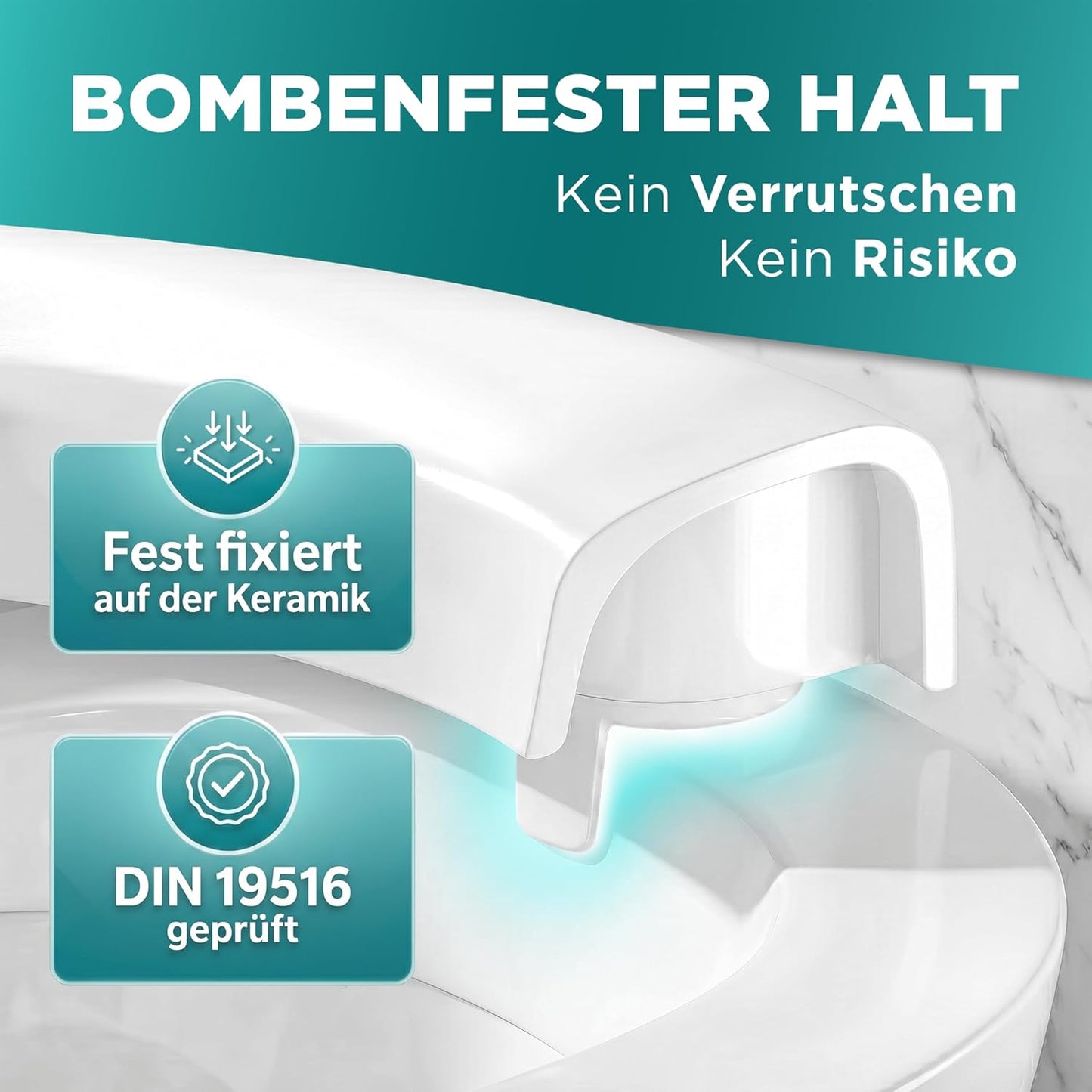 WC Sitzerhöhung mit Absenkautomatik, 7,5 cm, 250 kg