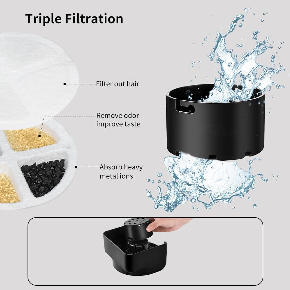 Automatischer Hundewasserspender, 7.2L+Matte