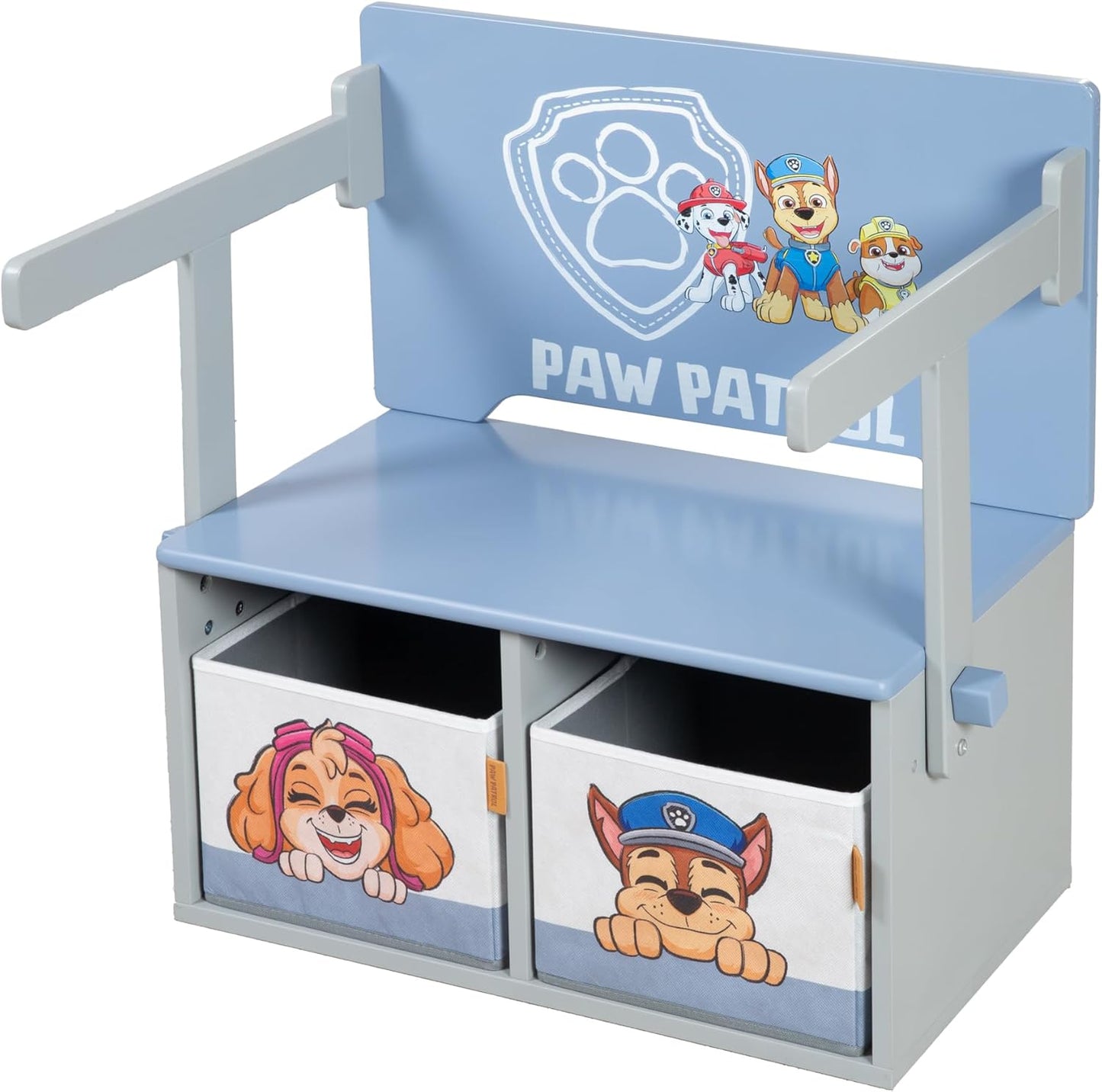 Klappbare Sitzbank mit Aufbewahrungsboxen Paw Patrol, Sitzbank
