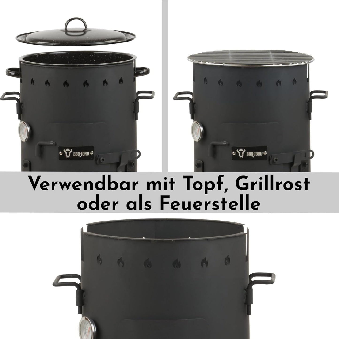 Eintopfofen mit Topf, Grillrost & Kelle, Ø 29 cm