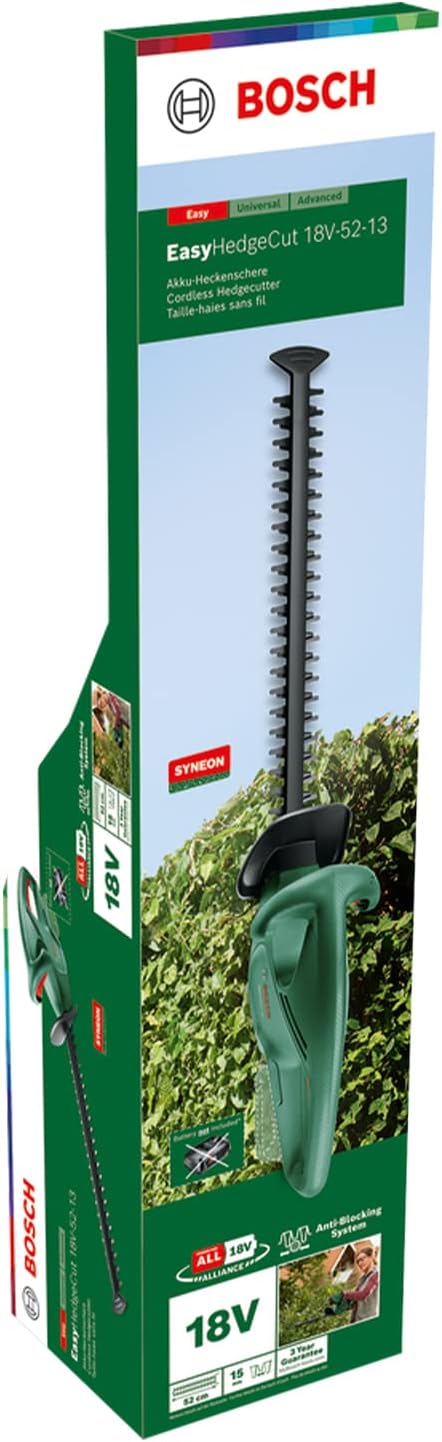 EasyHedgeCut 18V-52-13, Ohne Akku und Ladegerät 52 cm Messerlänge Ohne Akku und Ladegerät