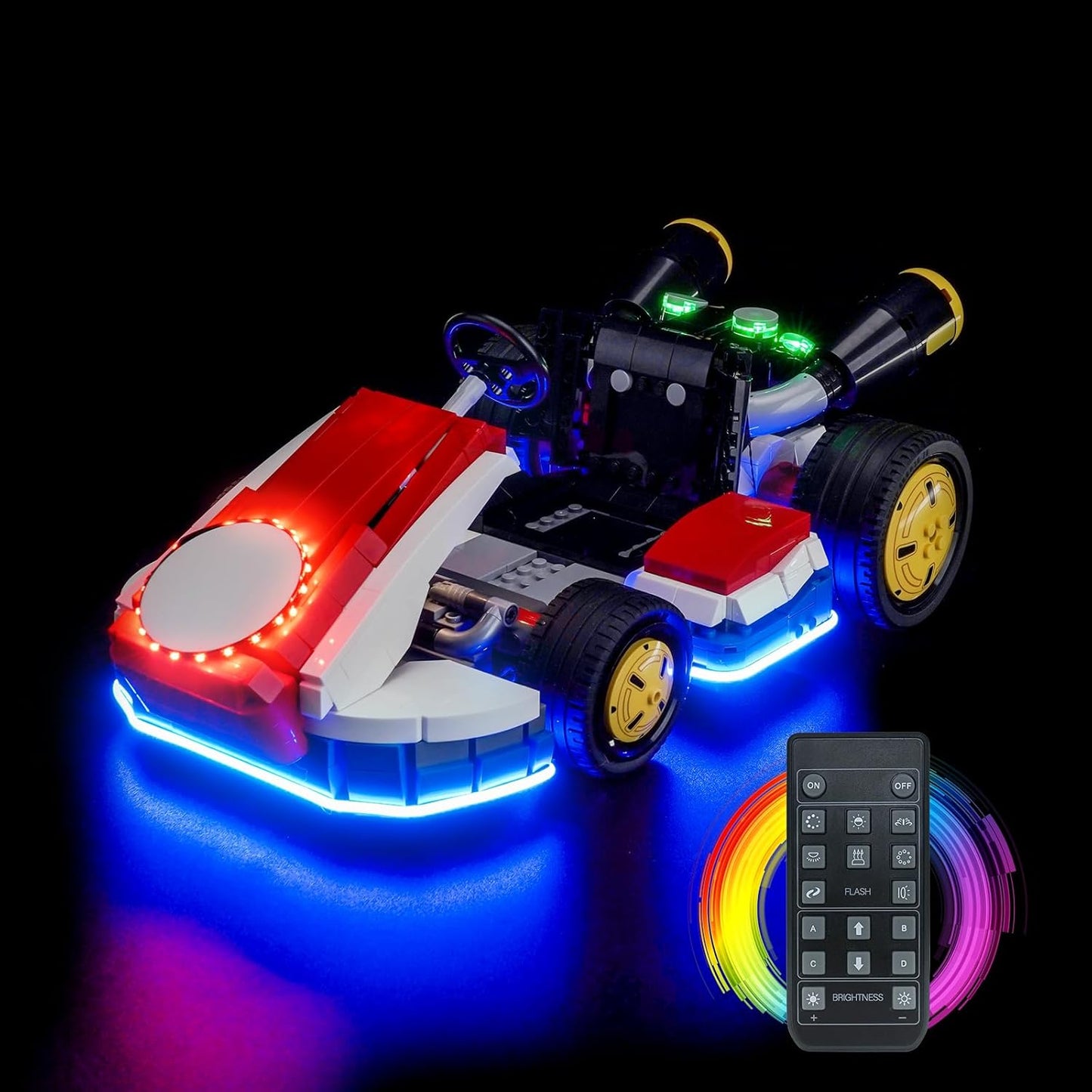 Beleuchtungs-Set für Mario Kart 72037 mit Fernbedienung, 72037 Mario Standard Kart Fernbedienung