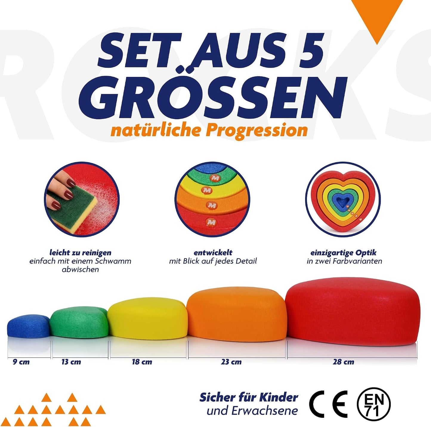 Sensorische Balanciersteine für Kinder, Mehrfarbig