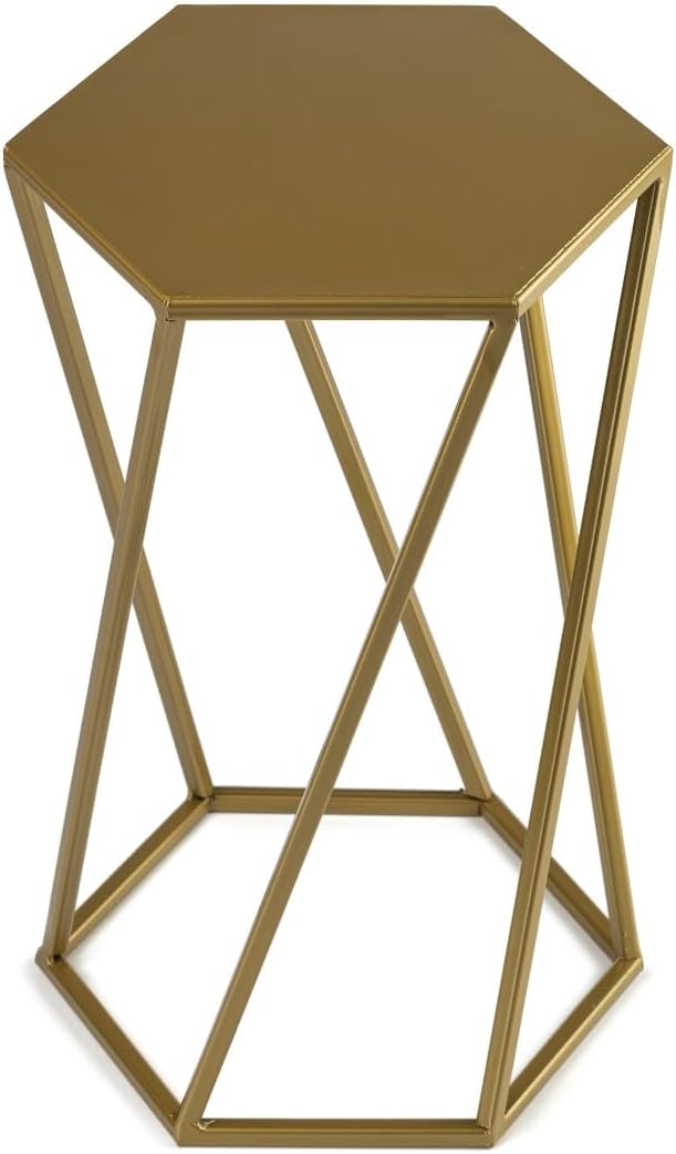 Sechseckiger Blumenständer, 40 cm|gold