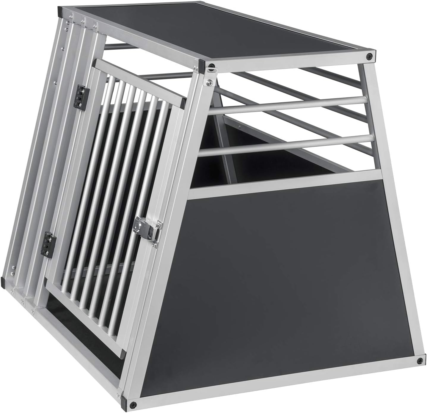 Hundetransportbox für den Kofferraum, L 80 x B 65 x H 65 cm, Schwarz