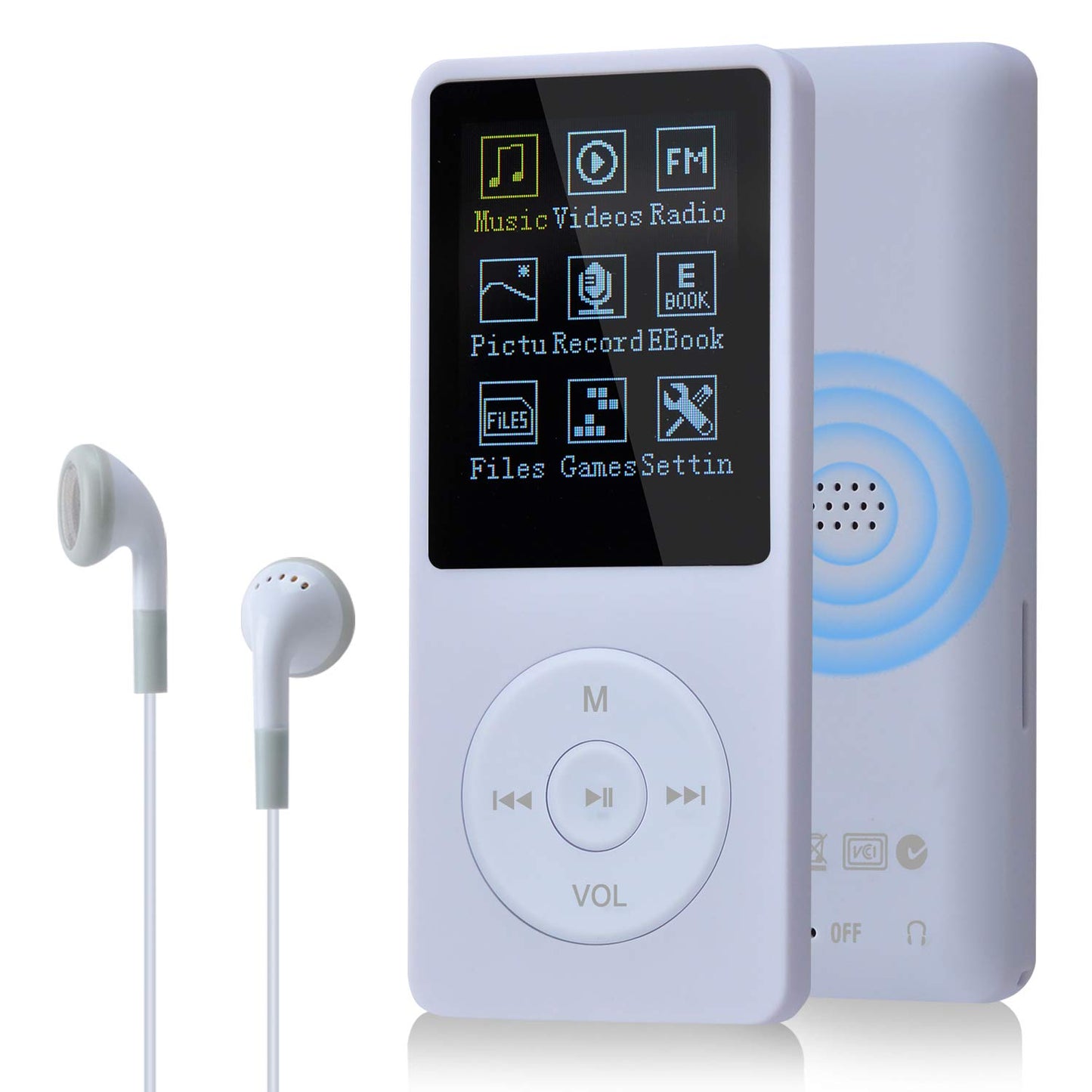 Tragbarer MP3-Player ‎BL-041 mit HiFi-Sound und SD-Support, 8G, Weiss