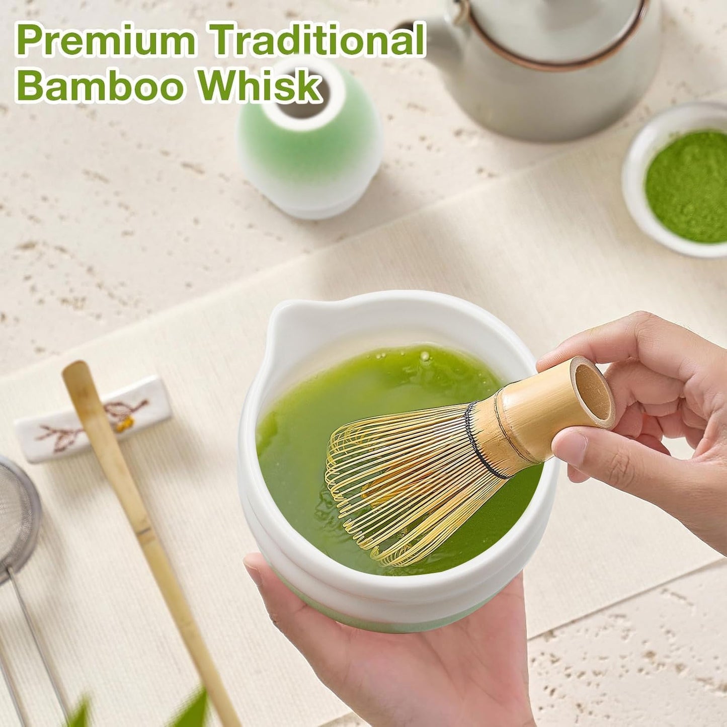 5-teiliges Matcha-Set, Grün