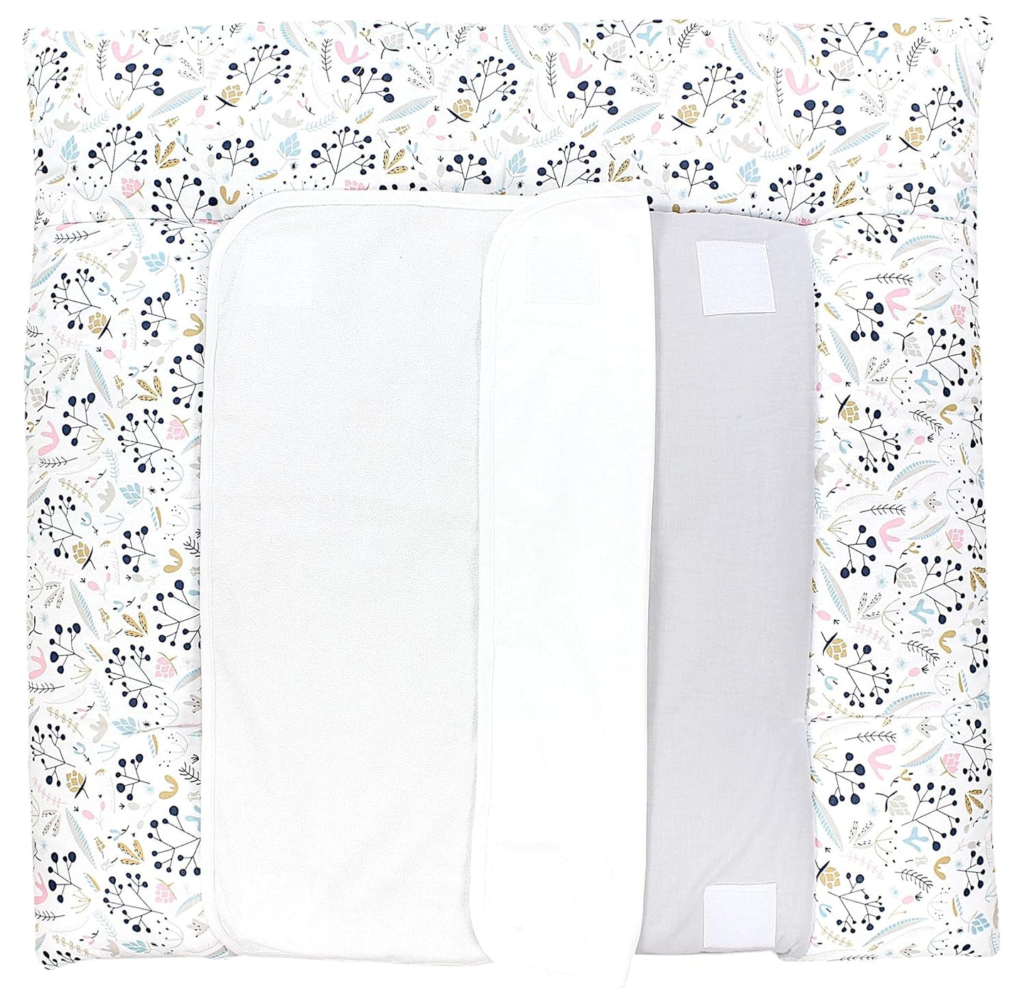 Wickelauflage inkl. 2 Frotteebezüge, Vogelbeere 70x70 cm (1er Pack)