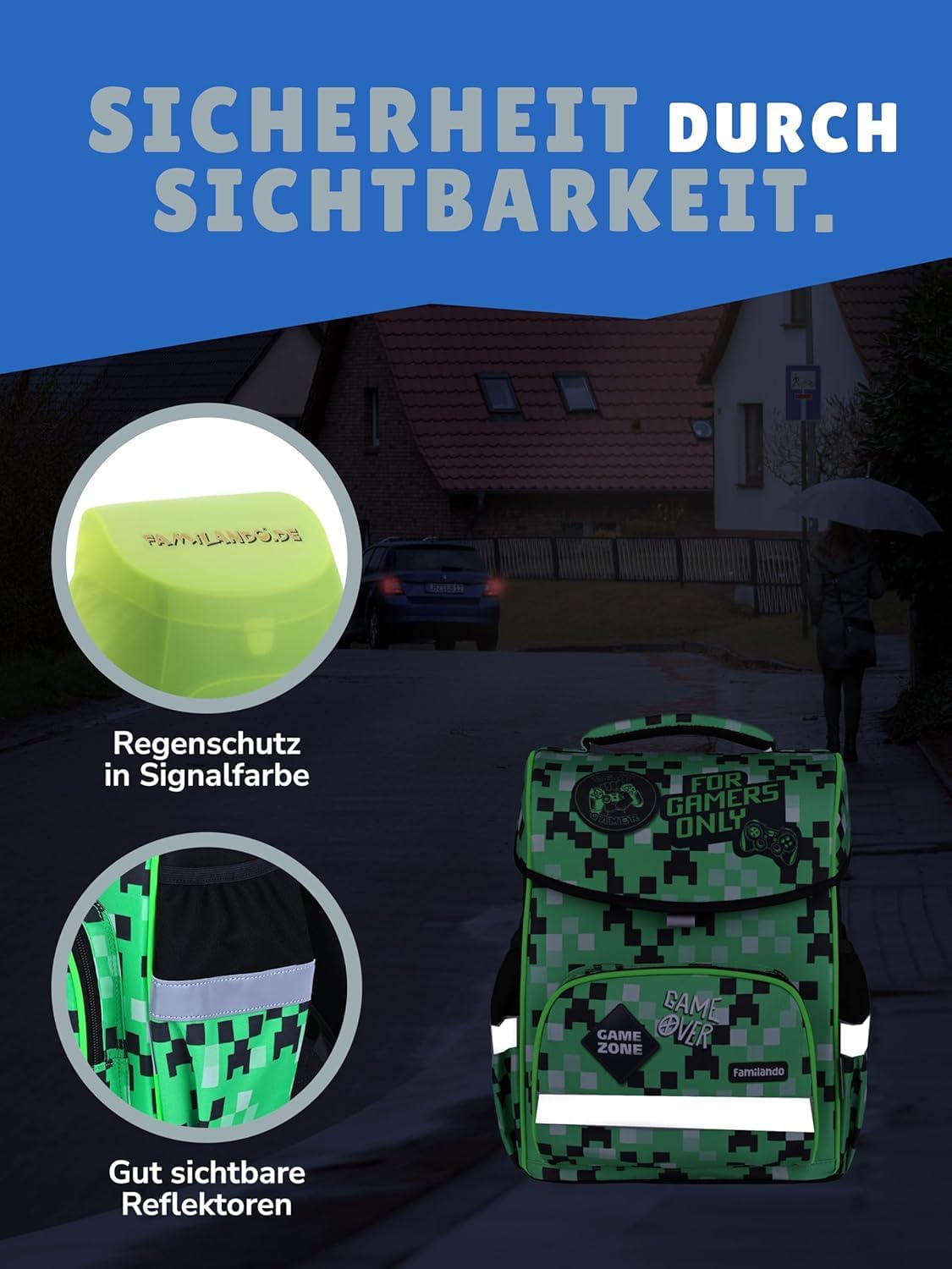 Basic Plus Schulranzen-Set, 9-teilig, mit Reflektoren, 9-teilig