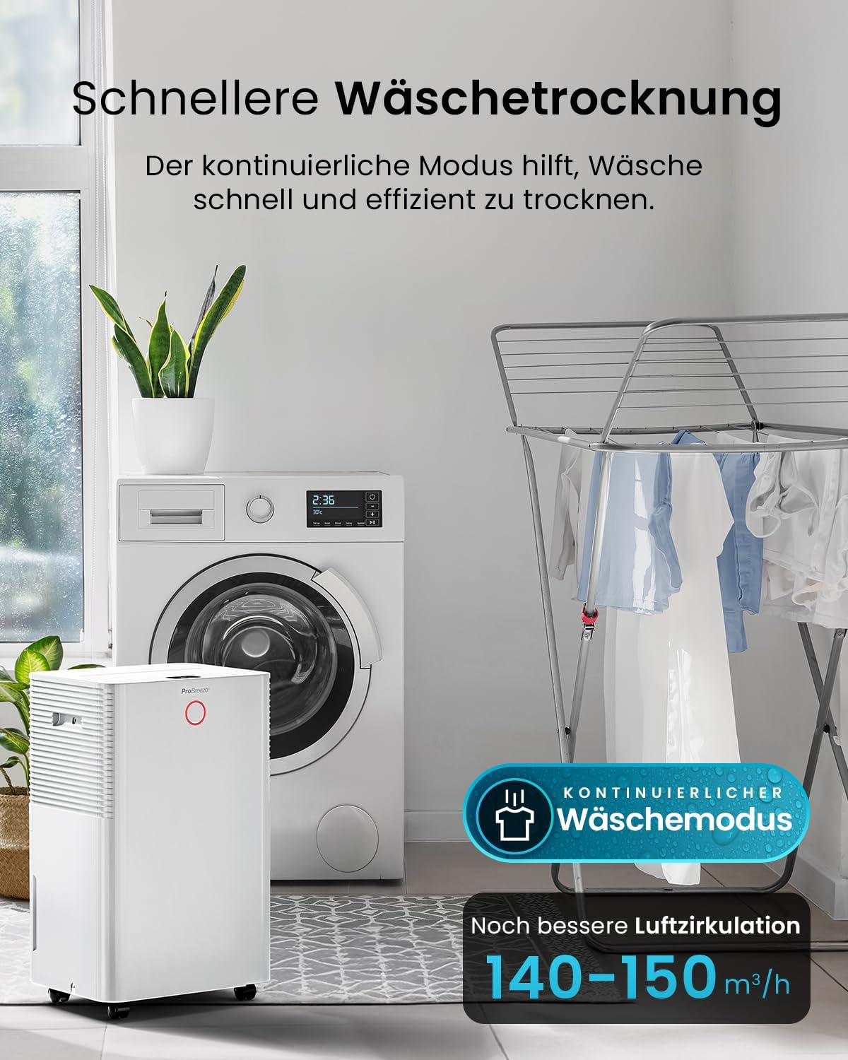 OmniDry Luftentfeuchter mit App & WLAN, 20L - OmniDry - Smart App - Weiss