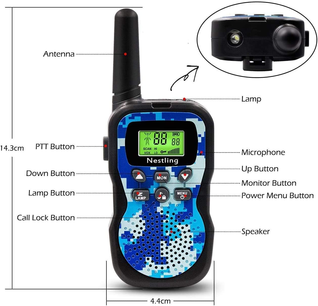 3er-Set Walkie Talkie für Kinder