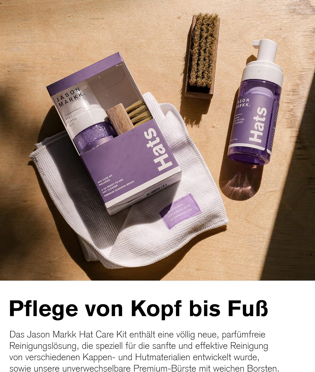 Hut-Pflegeset mit Schaumreiniger und Bürste, Hut-Pflegeset