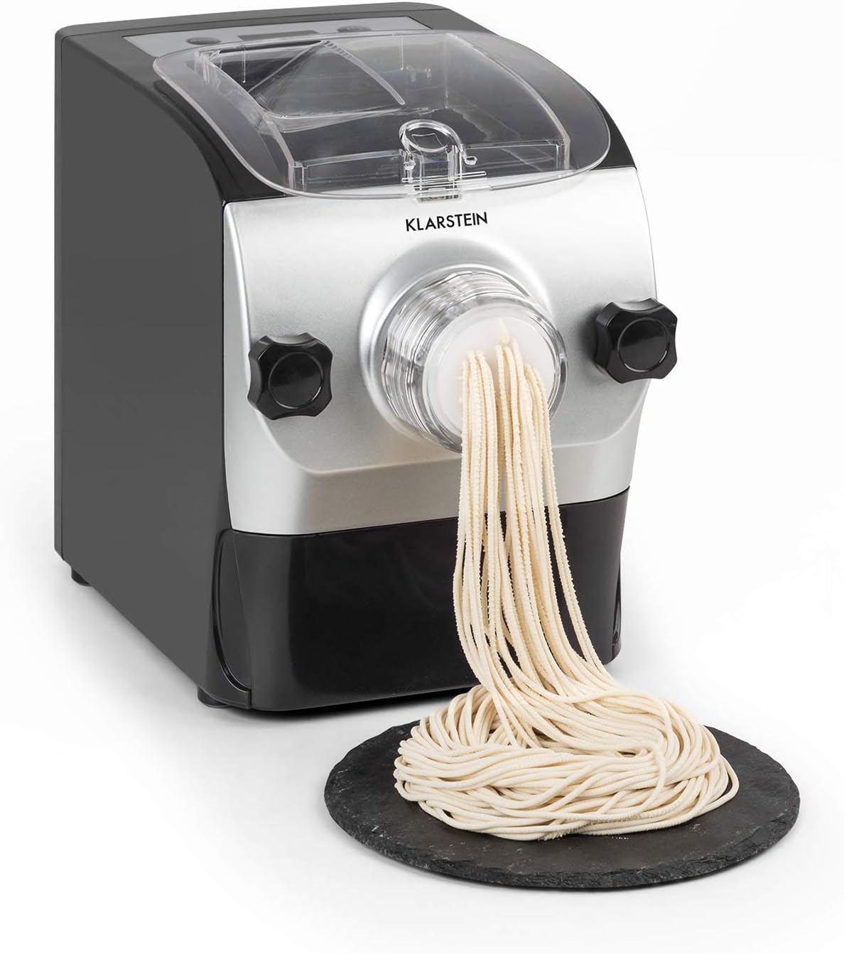 Pastamania - Elektrische Nudelmaschine mit 7 Aufsätzen, Schwarz