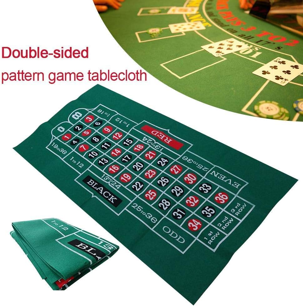 Tischdecke mit Blackjack- und Roulette-Muster