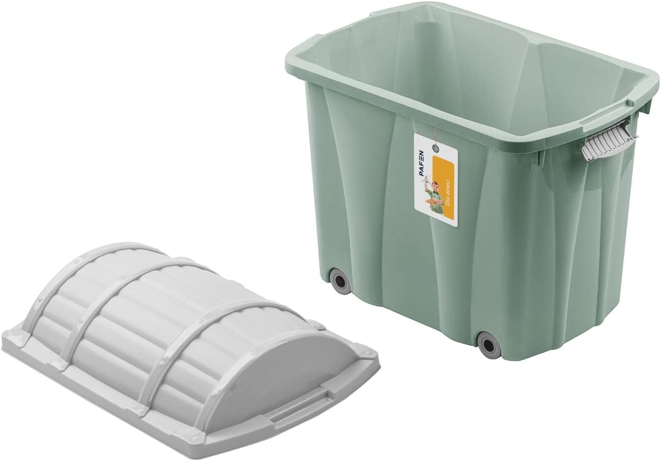 Piraten Spielzeugkiste mit Rollen (62l), Grün Piratbox 62l