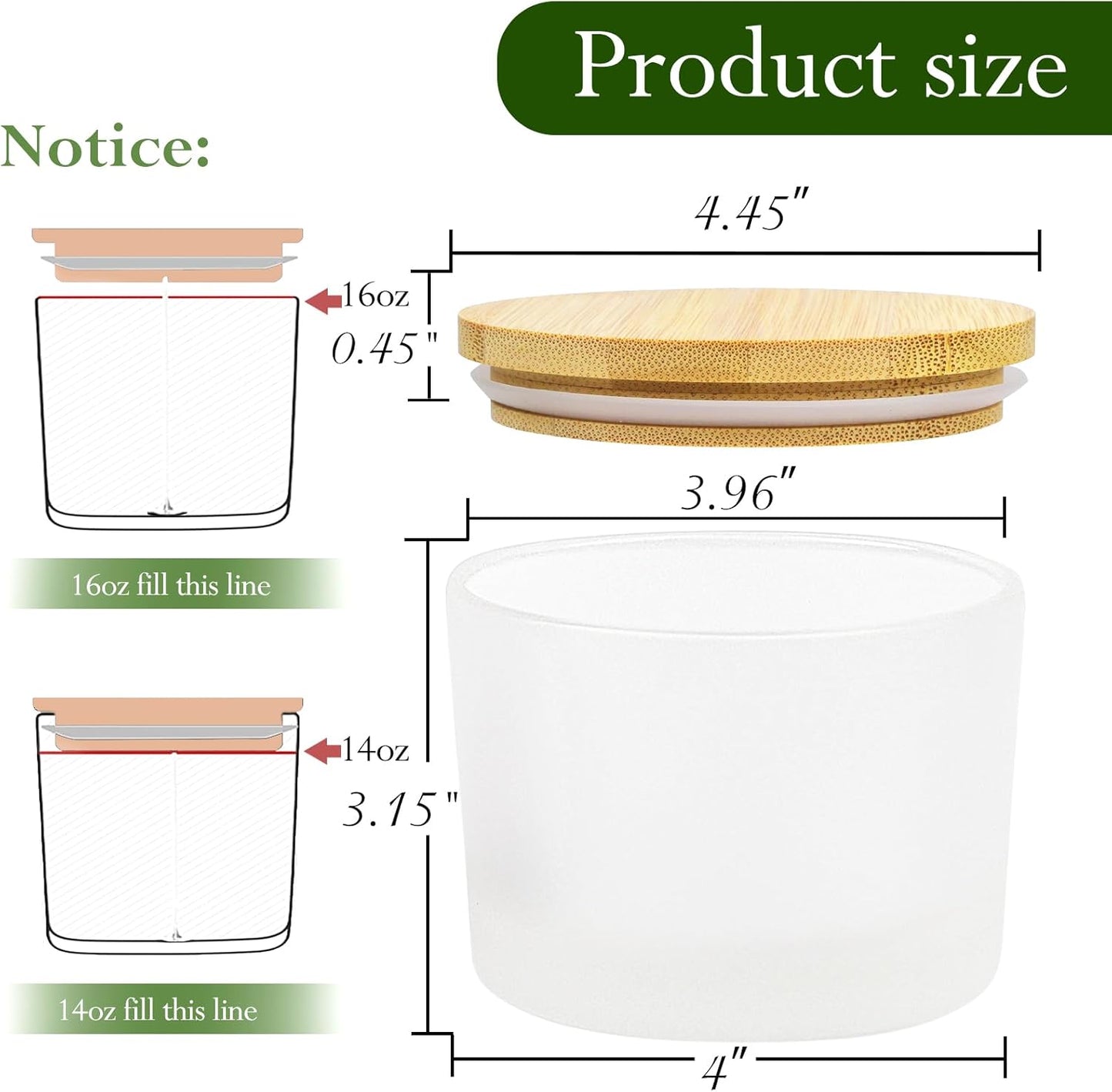 6er Set Milchglas-Kerzengläser, Milchglas-473 Ml