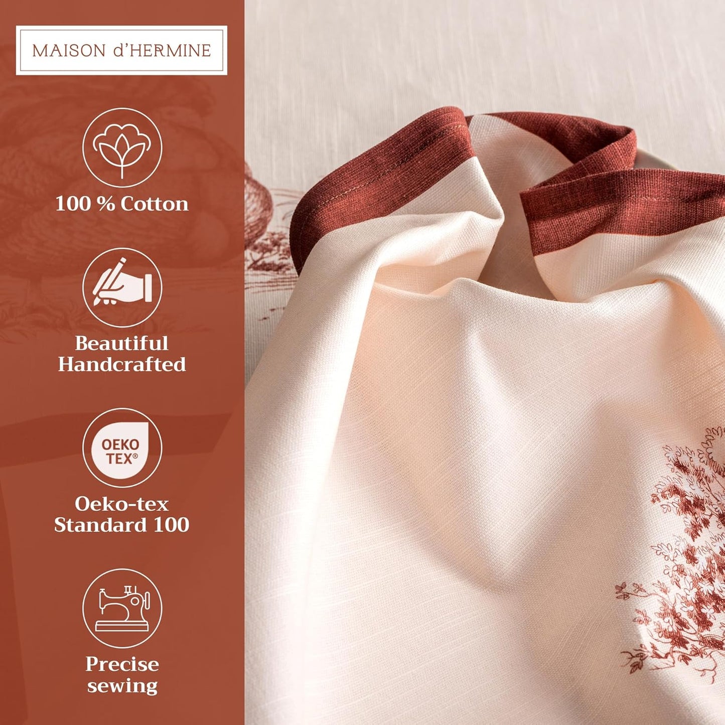 Stoffservietten-Set, Holy Jouy Brown