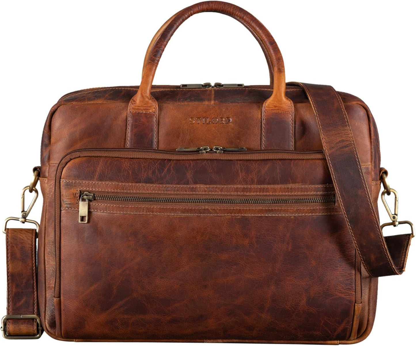 Dawson Aktentasche mit Laptopfach, Prestige - Braun