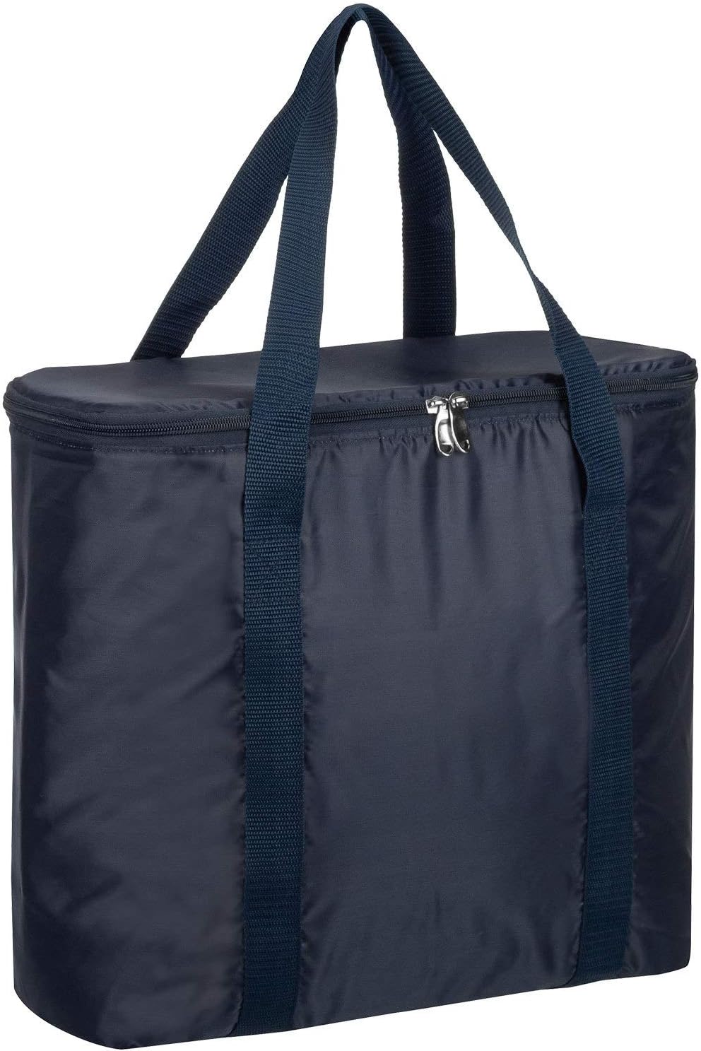 2-in-1 Einkaufstasche mit Isoliertasche, Navy Blau Weiss