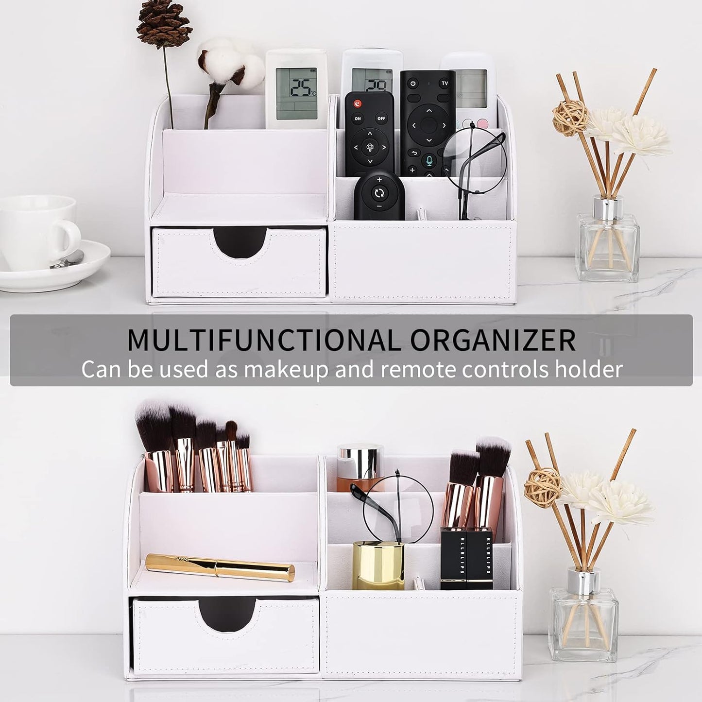 Schreibtisch Organizer mit 7 Fächern, Wei?