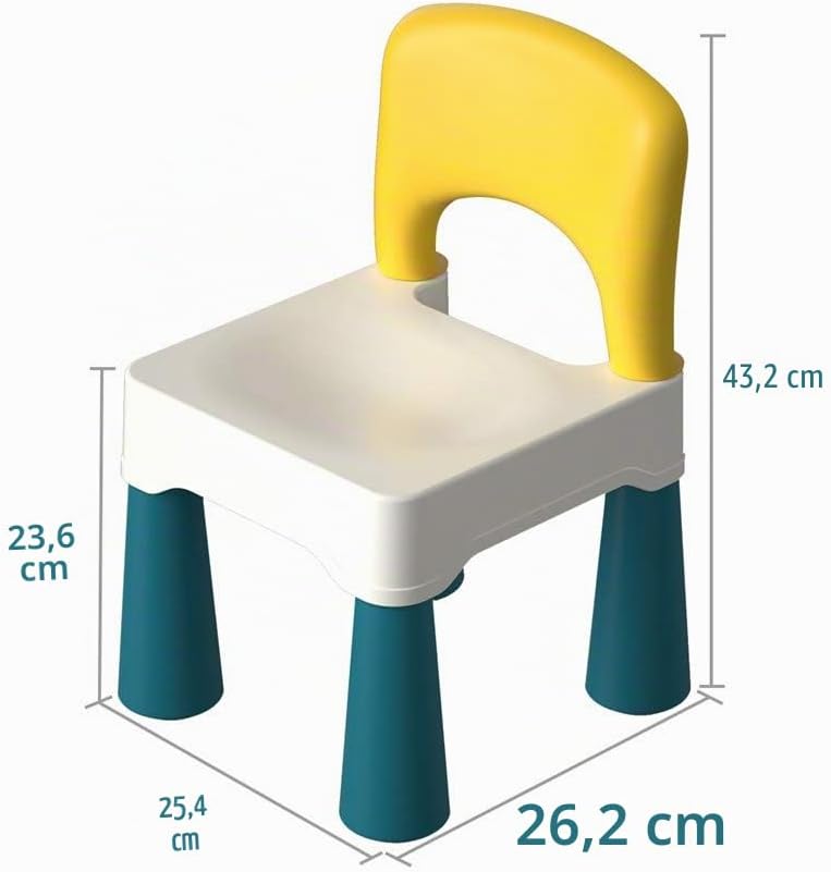 Kinderstuhl mit Ergonomischer Rückenlehne, Grün