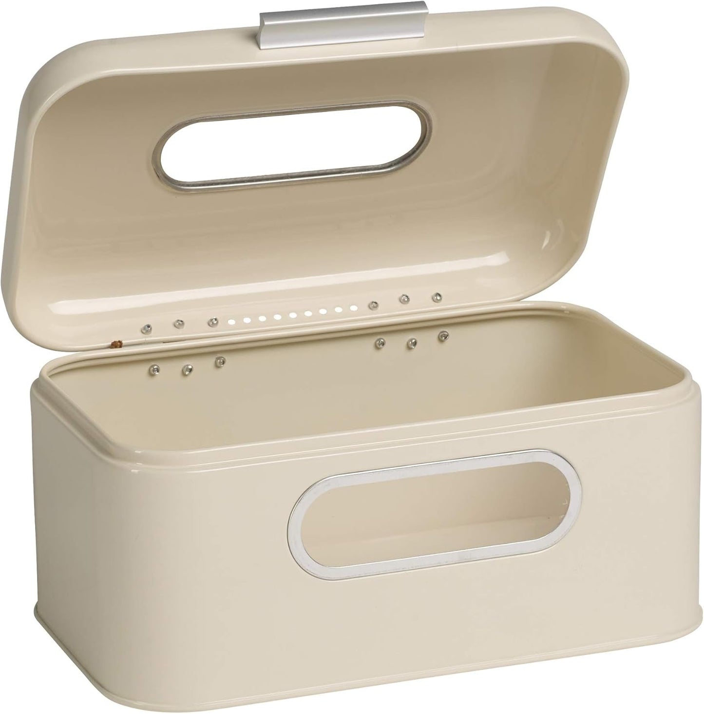 Retro-Brotkasten mit Sichtfenster, platzsparend, Creme S-Single Window Single