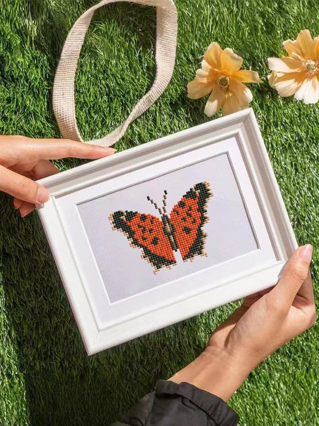 Mini Serie Diamond Painting Set mit 12 Stück, Schmetterlinge 2 PROBLEMYOUMUSTCHECK
