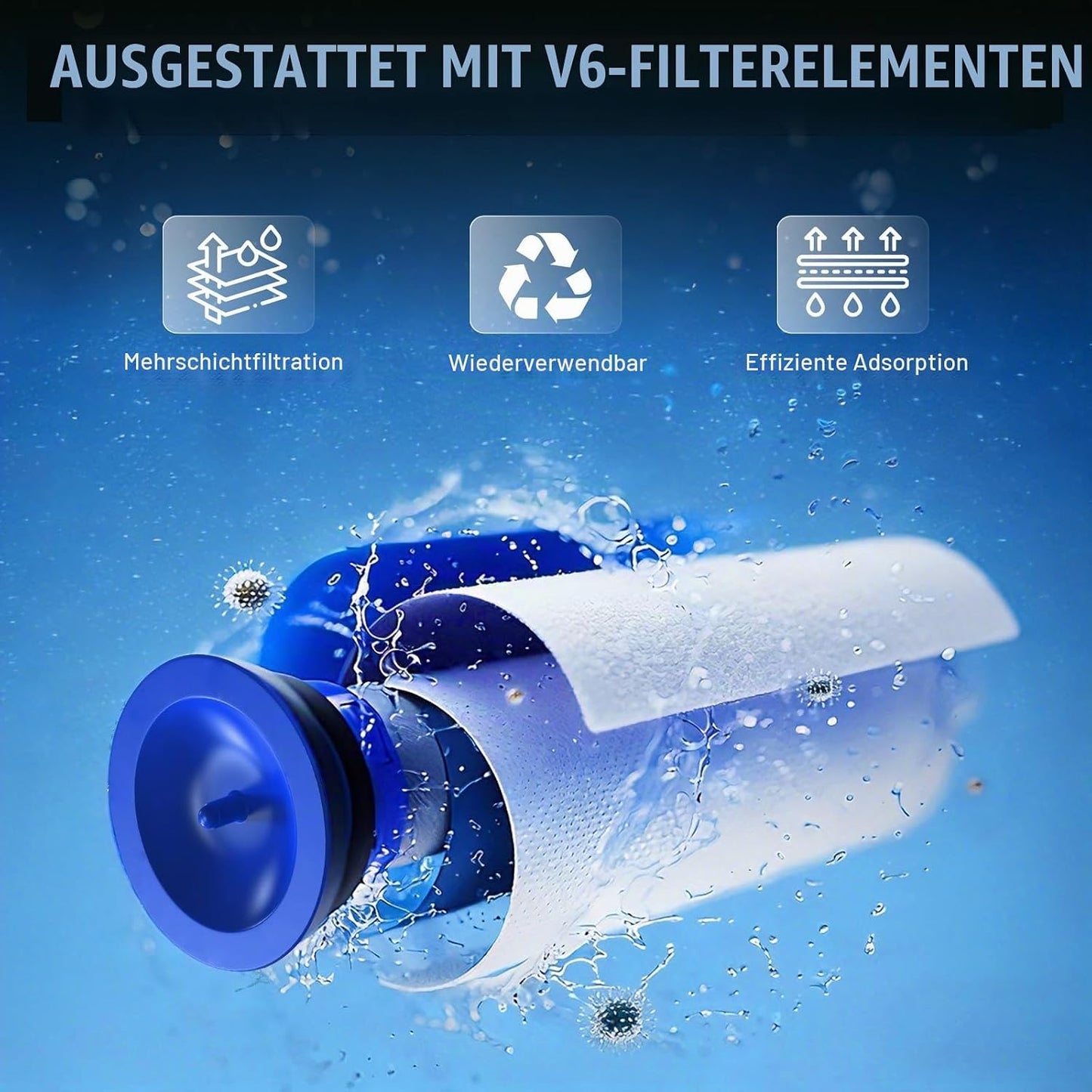 Ersatzakku für Dyson V6 Staubsauger, Grau