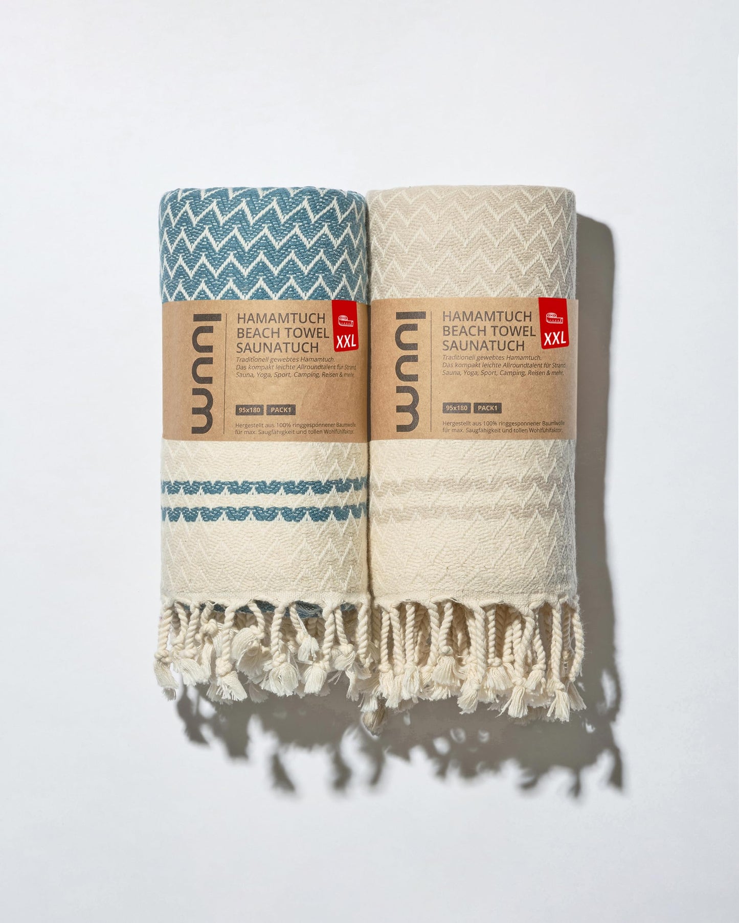 2er-Set Hamamtuch Kairo, 2er Set [90x180] 01 - Kairo - Petrol / Beige