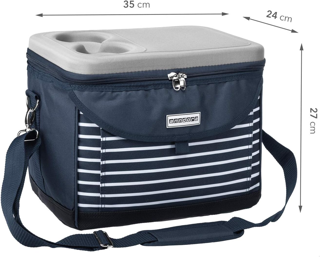Kühltasche, navy blau weiss