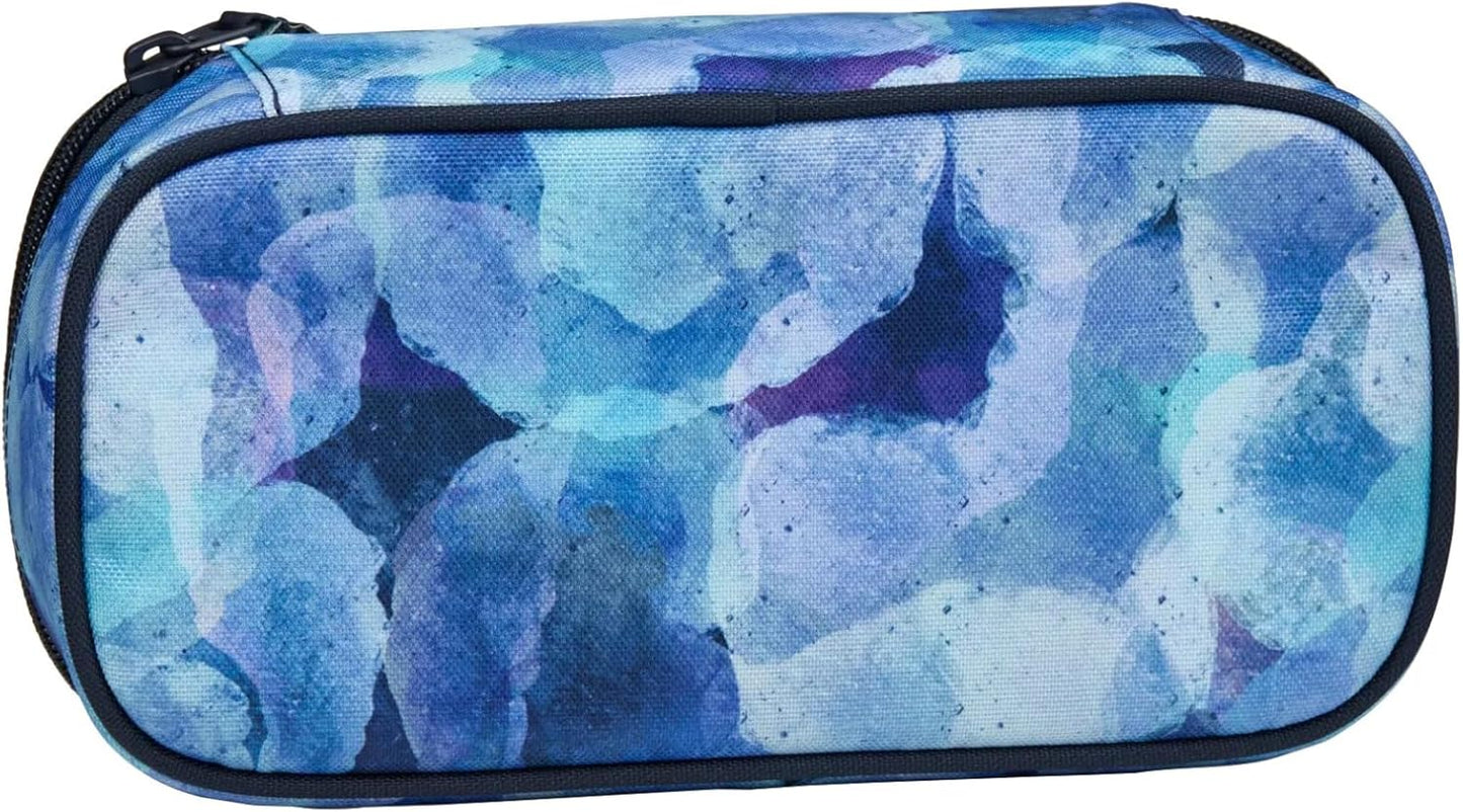 Schlamperbox mit Trenn- und Reissverschlussfach, Blurry Sky - Dunkelblau