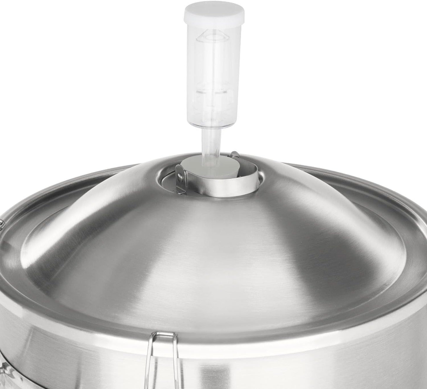 Maischfest Gärkessel mit Ablasshahn, 30 Liter Silber