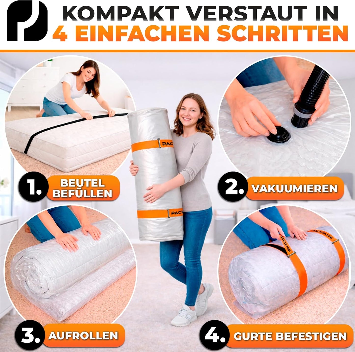 Vakuumbeutel für Matratzen, Matratze Large (bis 200x200cm)