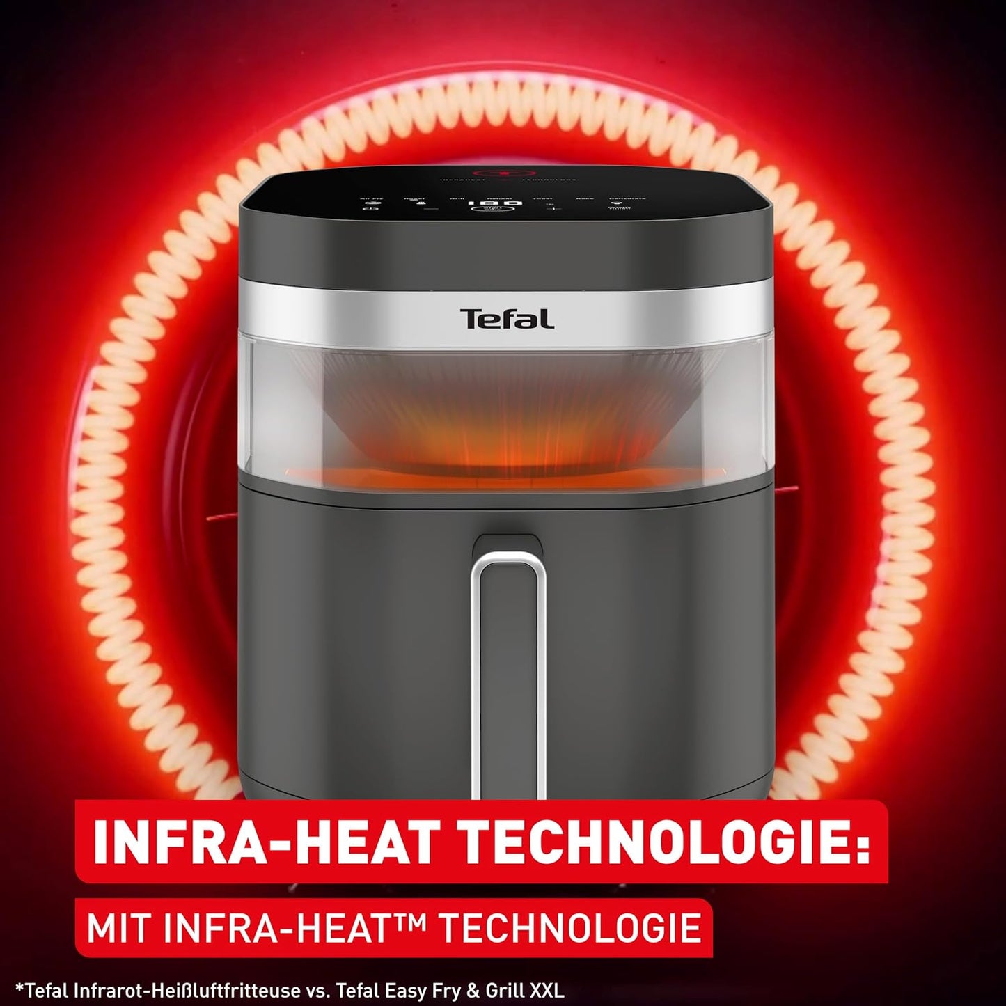 Easy Fry Infrared Heissluftfritteuse EY832HE0, Infrared Dunkelgrau - 7 L