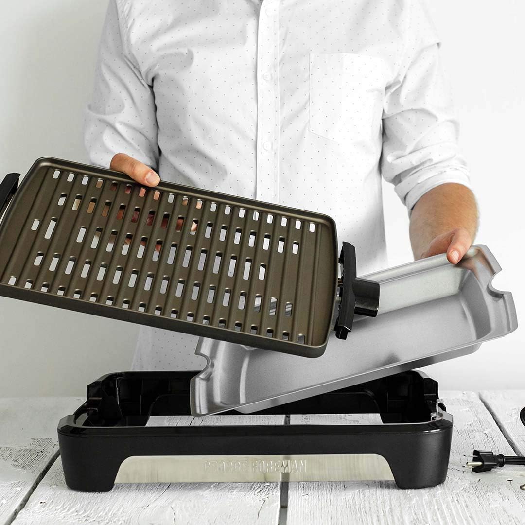 Smokeless Indoor Tischgrill mit Fettauffangschale, Tischgrill