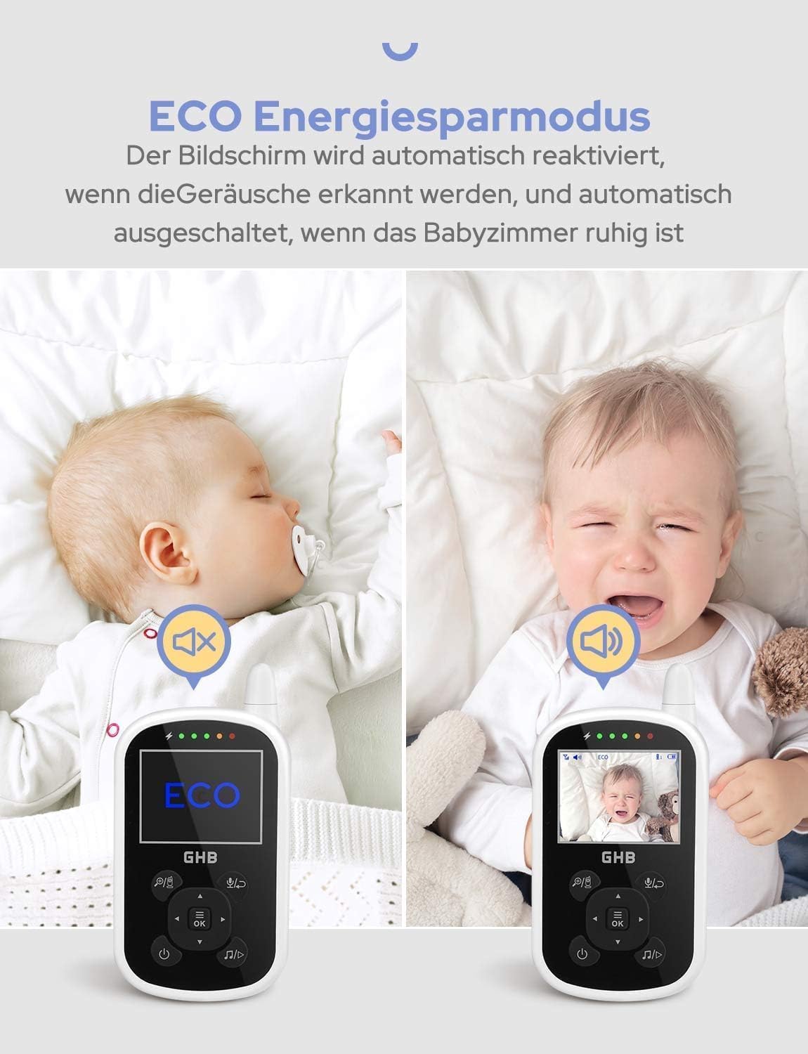 Babyphone mit Kamera und ECO-Modus