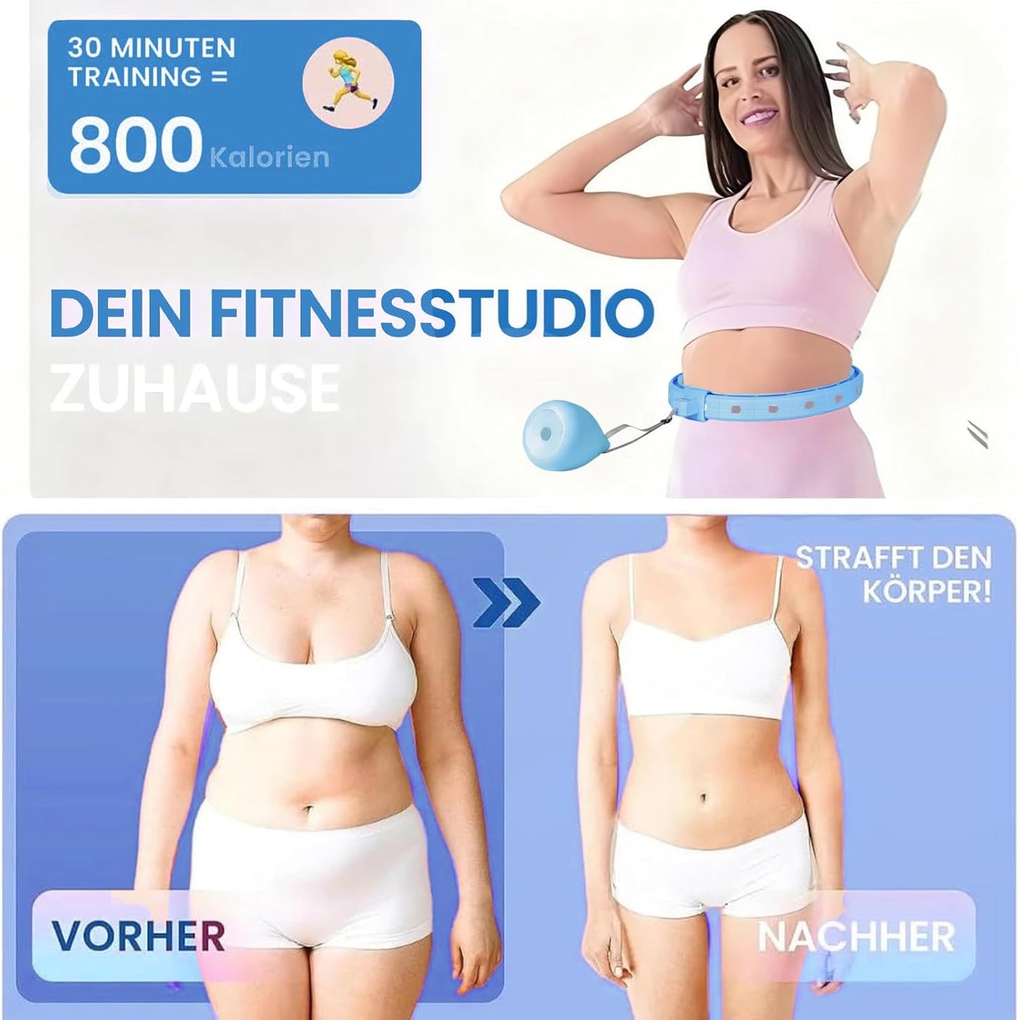 Hula Hoop mit Massagenoppen, Blau