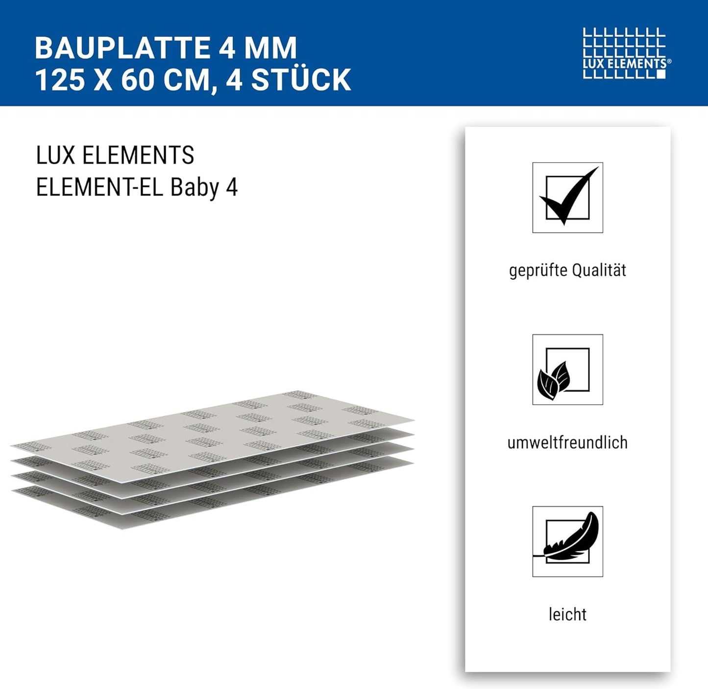 Bauplatte, Bauplatte 4mm