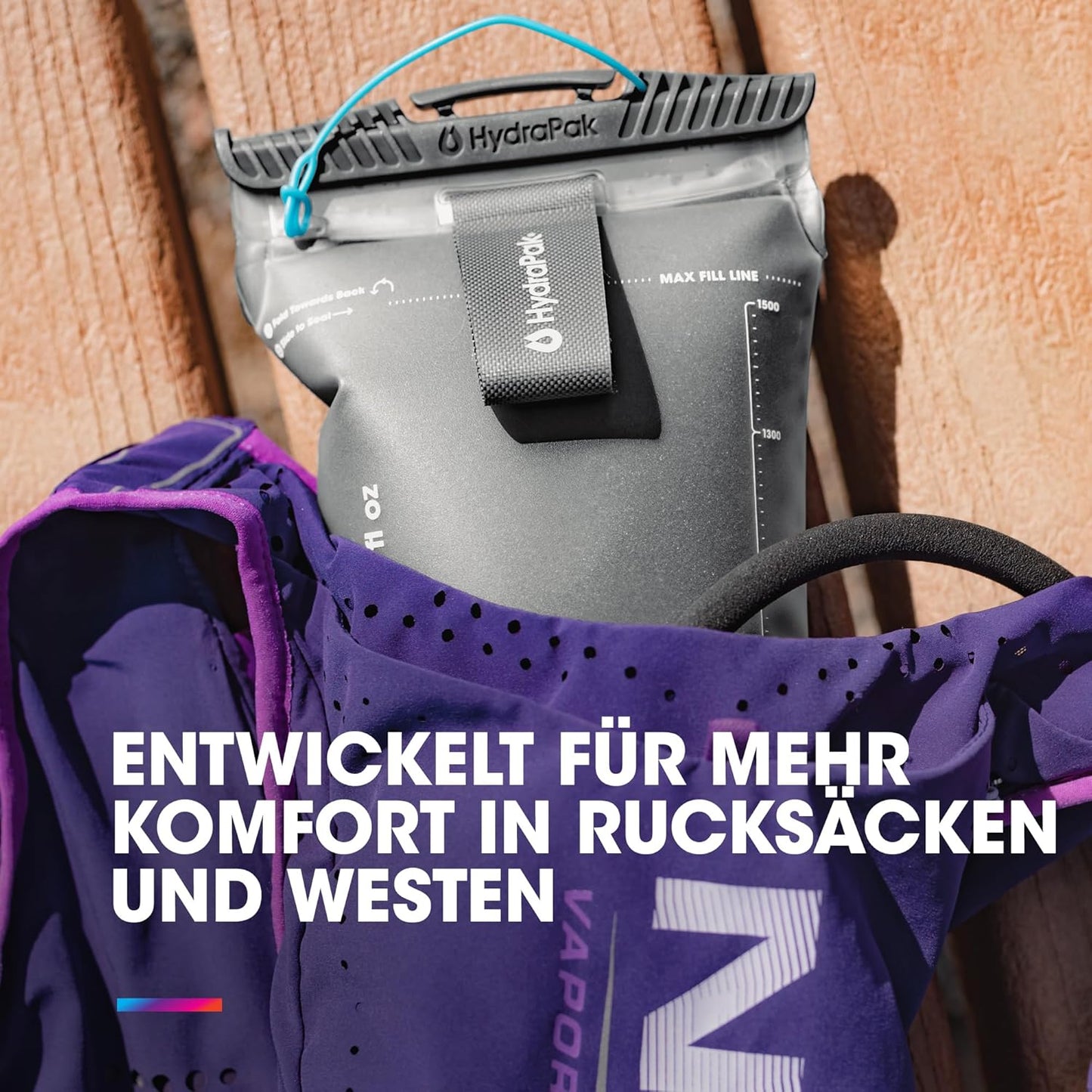 Velocity It Wasserblase für Laufwesten, Clear 2 L